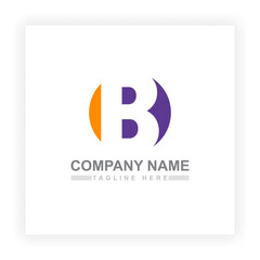 Letter B simple alphabet Logo design suitable for business and company logos.
