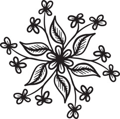 Obraz premium Floral design circular logo or profile image