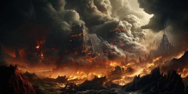 natural disaster cataclysm and natural phenomena. Generative AI