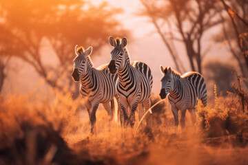 Fototapeta na wymiar Zebra, Wildlife Photography, Generative AI