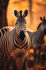 Fototapeta na wymiar Zebra, Wildlife Photography, Generative AI