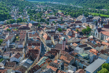 Blick in die Altstadt von Eichstätt im Naturpark Altmühltal