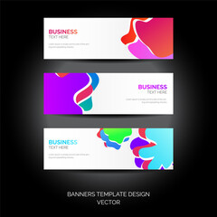 Set of modern web banners. Colorful design elements. Vector illustration.