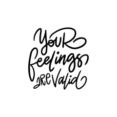 Handwritten phrase about a mental health - Your Mental Health Matters for postcards, posters, stickers, etc.