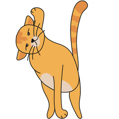 international cat day handdrawn vector element