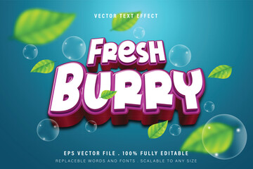 Fresh Burry 3d text effect, Editable text effect.