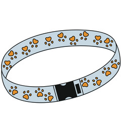 cat necklace handdrawn vector element