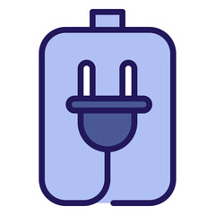 battery charge icon, outline color icon style