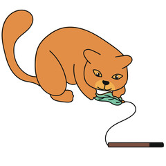 international cat day handdrawn vector element