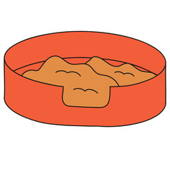 cat food handdrawn vector element