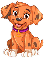 Cute Dog Cartoon Character