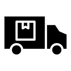 delivery truck glyph 