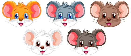 Cute Mouse Cartoon Characters