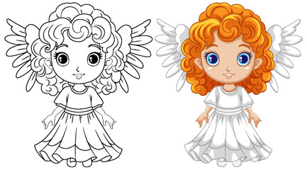 Fairy Girl Outline for Coloring