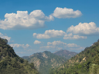 clouds over the mountains