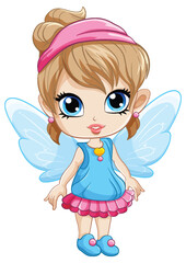 Cartoon fairy with wings