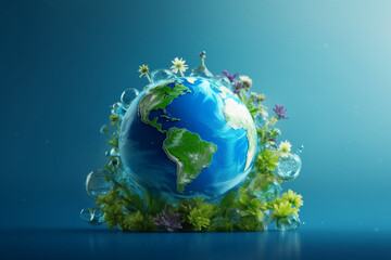 Naklejka premium Invest in our planet. Earth day 2023 concept background. Ecology concept