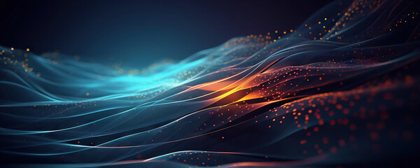 Abstract digital background. Data universe illustration. Ideal for depicting network abilities, technological processes, digital storages, science, education, etc.