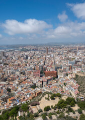 Panoramic view of Alicante Costa Blanca, Spain