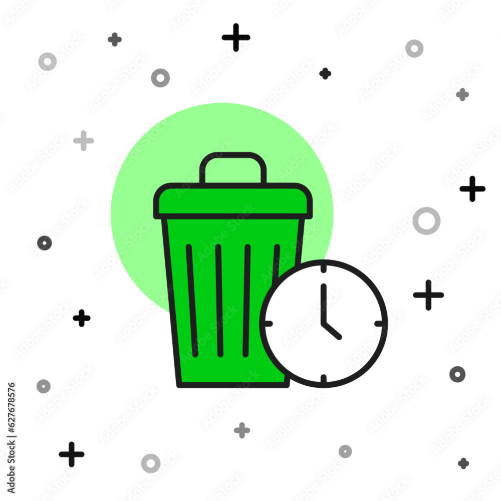 Canvas Prints filled outline waste of time icon isolated on white background. trash can. garbage bin sign. recycle