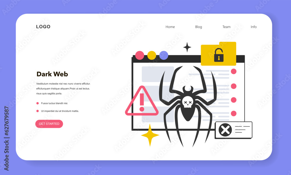 Canvas Prints darkweb or darknet web banner or landing page. worldwide network