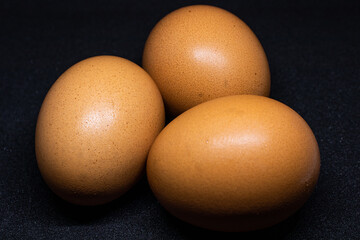 eggs on a black background