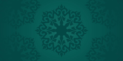 arabic motif green background	