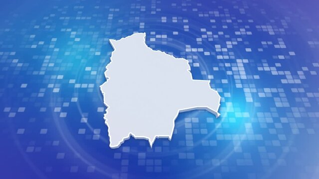 Bolivia 3D Map on Minimal Background
