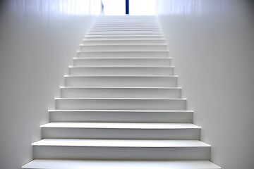 white stairs. Generative AI