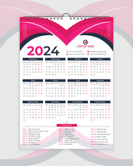 2024 Calendar, Calendar Design With Holiday, Wall Calendar 2024, holiday calendar 2024, office holidays, Bangladesh,  uk, us, canada, india, spain, uae,