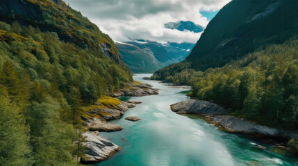 Naklejka na ściany i meble A Journey through Norway's Nature