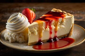 Cheesecake slice with Strawberry