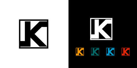 unique initial k logo