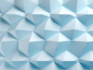 Fototapeta premium Beautiful futuristic Geometric background textured intricate 3D wall in light blue and white tones generative ai