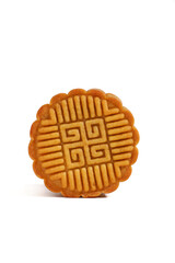 Mid-Autumn Festival moon cake on clear white background