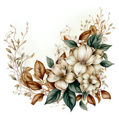 bouquet of flowers,leaf,decoration,tulp,Ai generated