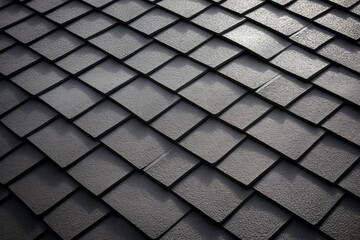 Symmetrical texture of the grey roof. Beautiful illustration picture. Generative AI
