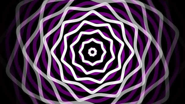 Purple and white animated kaleidoscope