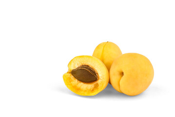 Apricot on a white background.