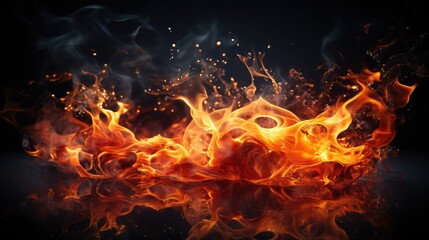 Fototapeta na wymiar Fire and Flames Concept, Burning.