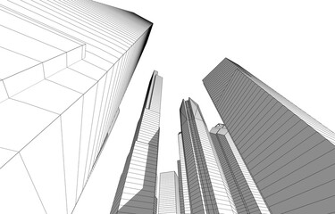 Fototapeta premium Skyscrapers in the city 
