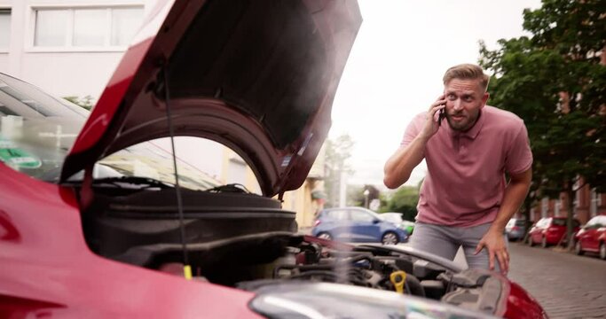 Broken Down Car After Crash