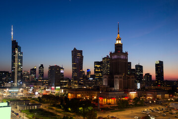 Fototapeta na wymiar Downtown of Warsaw