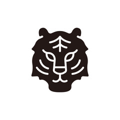 Tiger icon.Flat silhouette version.