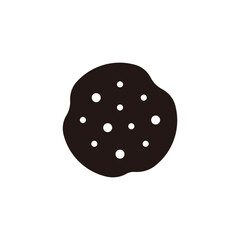Chapati icon.Flat silhouette version.