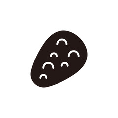 Naan icon.Flat silhouette version.