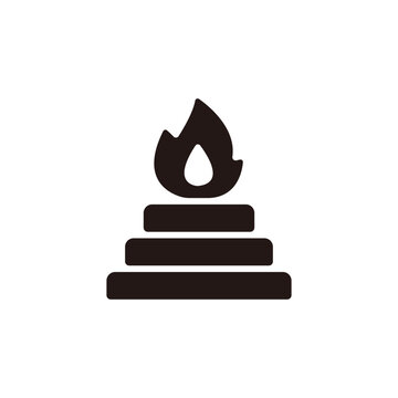 Yagna icon.Flat silhouette version.