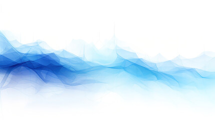 Data streams in blue tones on a white background