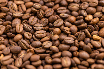Roasted coffee beans pattern texture