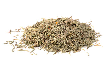 Rosemary dried, isolated on white background